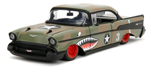 Big Time Muscle 1:24 1957 Chevrolet Bel Air - Auto Fundido A