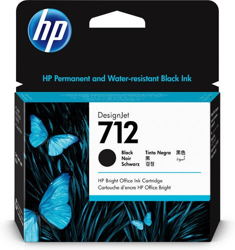 Hp Cartucho Tinta #712 Negro 80ml 3ed71a