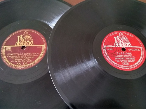 Lote 2 Discos 78 Rpm Tenor Francesco Albanese Selo Cetra