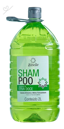 Shampoo Erva Doce Fios Macios E Hidratados Zibelle 2l