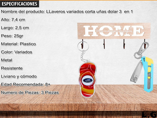 Util Llavero Marca O Exacto Cortauñas Herramienta Calidad
