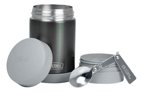 Pote Frasco Térmico Cinza Thermos ® Até 7h Quente E 9h Frio