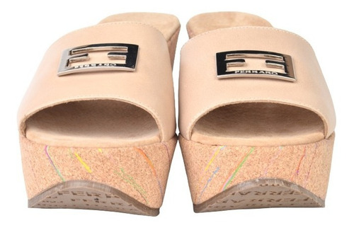 Imagen 4 de 5 de Zuecos Sandalias De Cuero De Mujer Demi - Ferraro