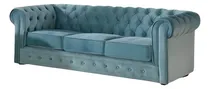 Comprar Sillon Chesterfield Pana Tres Cuerpos
