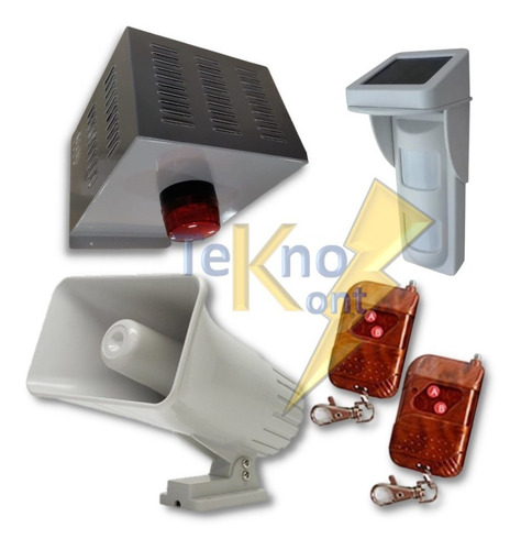 Imagen 1 de 4 de Alarma Comunitaria Lite 30w Pir Exterior Solar