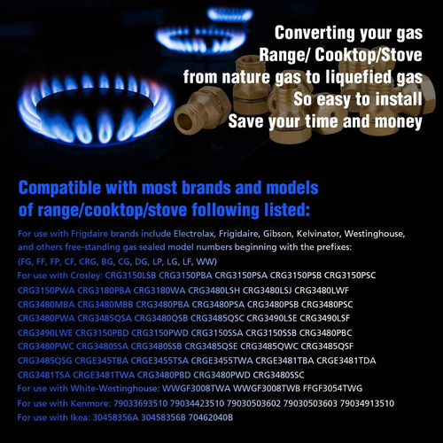 Kit De Conversion De Gas Grlp4 Lp | Orificio De Propano |...