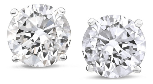 Aros Cubic Diamante ++brillo Grandes 9 Mm! En Plata 925, 