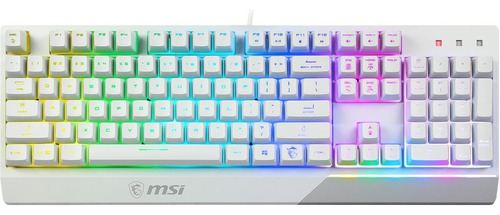 Msi Vigor Gk30 Teclado Usb Gamer Rgb Teclado Blanco Idioma Inglés Us