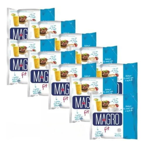 Açúcar Light Magro Fit Pacote Com 400g Kit Com 10