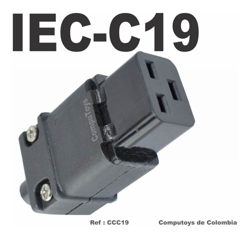 Imagen 1 de 6 de Conector Aéreo  C19 Para Ensamblar Ref: Ccc19 Computoys Sas