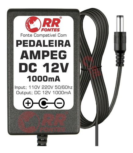 Fonte Dc 12v Para Pedal Contra Baixo Ampeg Scr-di