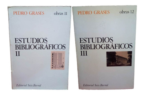Estudios Bibliograficos Tomo I I Y I I I Pedro Grases