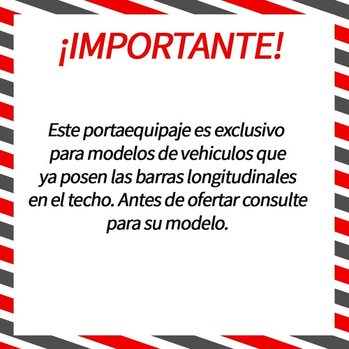 Imagen 4 de 9 de Porta Equipaje Autos Aluminio Cerradura Antirrobo Tracker