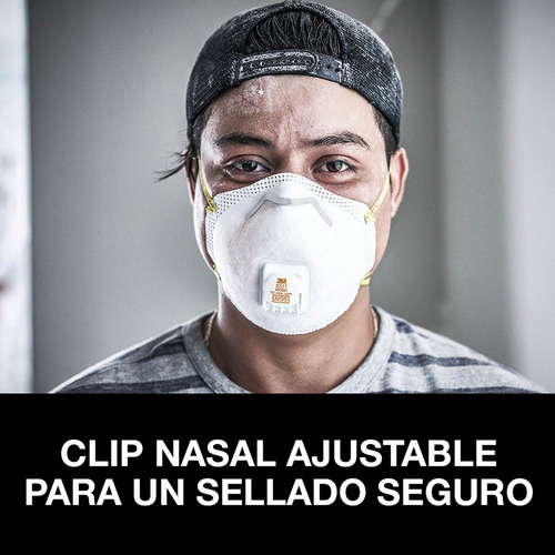 Imagen 5 de 5 de 3m Respirador Desechable Con Válvula Exhalación Pack 5 Uds