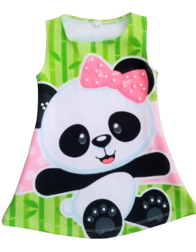 Vestido Para Niñas Tematicos De Animal Gato, Panda Y Llama