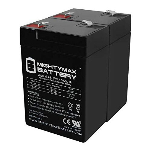 Batería De Reemplazo Ml4-6 6v 4.5ah Interstate - 2 Pack