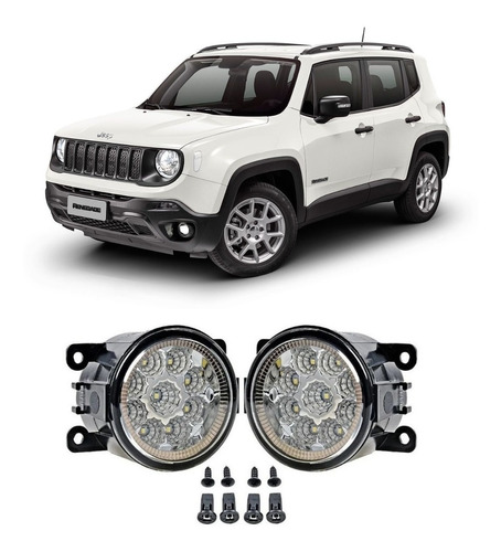 Juego Faros Auxiliar Antiniebla P/ Jeep Renegade 2020 C Led