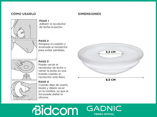 Protector De Pezón Suave Gadnic Recolector De Leche Materna