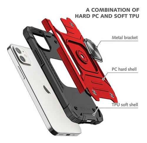 Imagen 5 de 9 de Forro Con Anillo Xiaomi Redmi Note 10 Pro Note 10 Pro Max