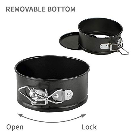 Set De 2 Moldes Desmontables Para Cheesecake De 4.3puLG,