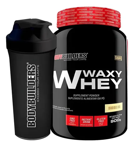 Kit Waxy Wey Protein 900G + Coqueteleira Bodybuilders