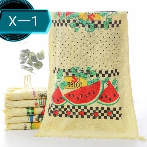 Imagen 2 de 5 de Set 12 Paños De Cocina Con Fleco Toalla Estampados X-1