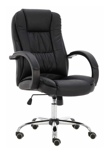 Cadeira de escritório Duoffice DU500 ergonômica  preta com estofado de pu