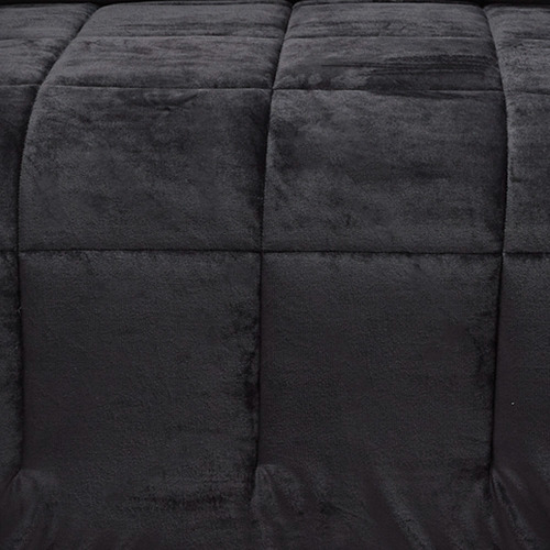 Cobertor Termico King Size Velvet. Elefantito Hogar Liso Negro