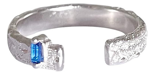 Carol Allen Anillo Plata 925 Con Textura Circonita Cubica Az