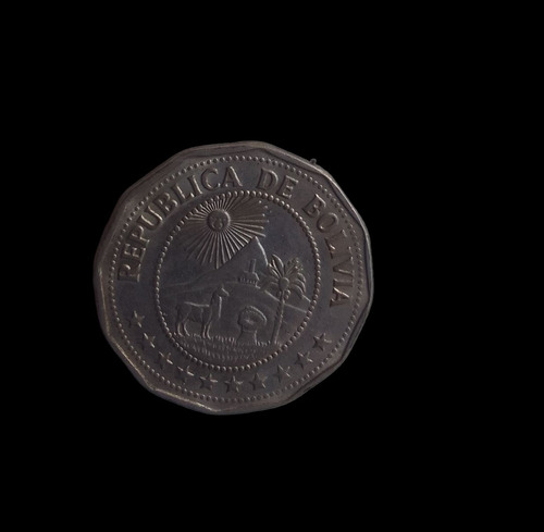 Moneda Bolivia 25 Centavos 1971