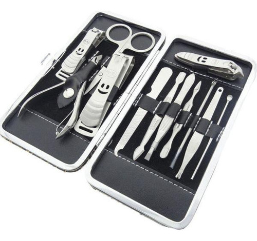 Kit Manicura Pedicura Profesional Acero Inoxidable C/estuche