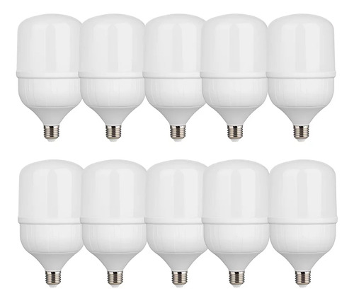 Kit Com 10 Lâmpadas Led Globe E-27 40w 6500k Bivolt Kian