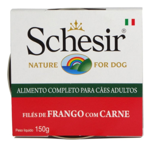 Lata Schesir Nature Dog Filé De Frango Com Carne 150g