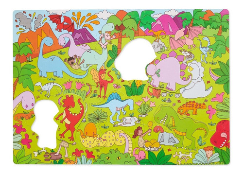 Imagen 3 de 10 de Rompecabezas Dino Piso Didactico Puzzle Infantil Niños