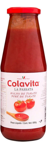 La Passata Colavita 680g Molho De Tomate Vidro Passata