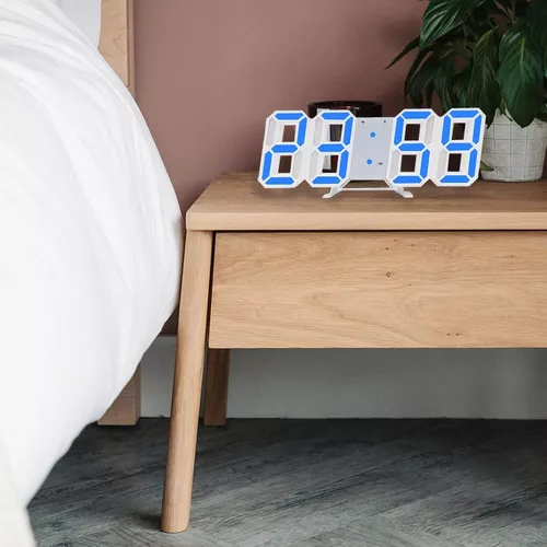 Reloj despertador electrónico, alarma digital LED de madera Reloj digital  LED de madera Reloj despertador para dormitorio Muy recomendado