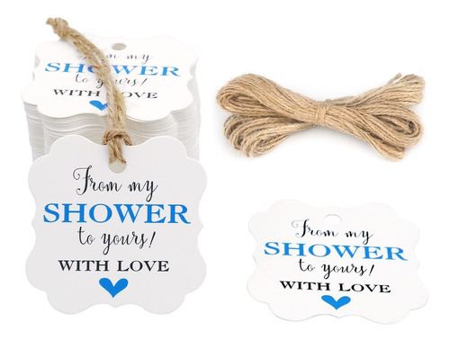 Etiqueta My Shower To Yours Para Baby 100 Papel Kraft