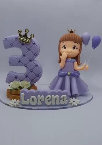 Topo De Bolo Personalizado Biscuit Aniversario Princesas