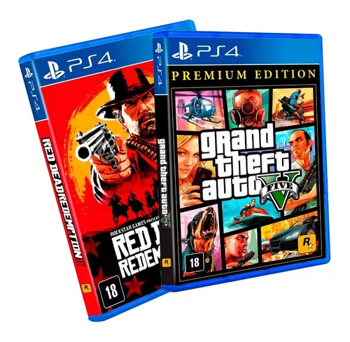 Jogos Rockstar Games Gta 5 + Red Dead 2 Mídia Física Novo