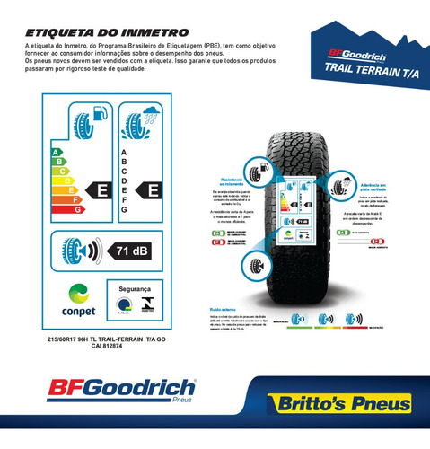 Kit 2 Pneus Bf Goodrich Aro 17 215/60 R17 Trail-terrain T/a