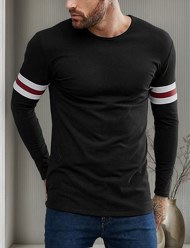 Playera Moderna Manga Larga Deportiva Moda Para Hombre 2227