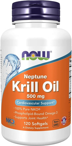Aceite De Krill De Neptuno 500 Mg Now 120 Capsulas Blandas