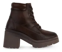 Comprar Bota Corta Mujer Tacon Ancho Agujeta Casual Botin Para Dama