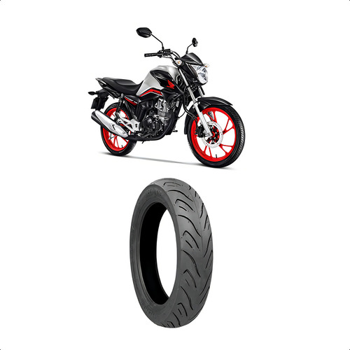 Pneu Traseiro Ybr Factor Fazer150 100/80-18 Sport R S/camara