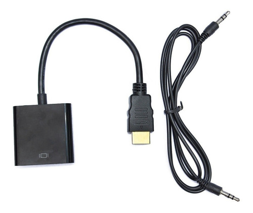 Cable Adaptador Conversor Hdmi A Vga Con Audio Full Hd 1080p