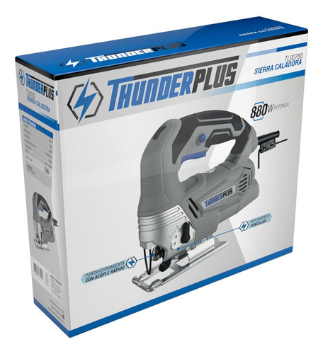 Imagen 2 de 6 de Sierra Caladora 65mm 880w Mov Pendular Thunderplus Tl00760