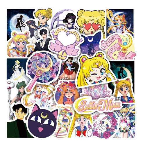  50 Stickers Impermeables Sailor Moon