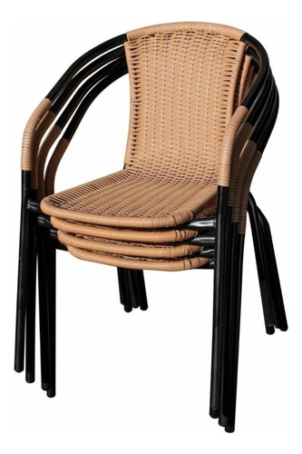 Silla Exterior Jardin Balcon Terraza Silla Rattan Premiun X4