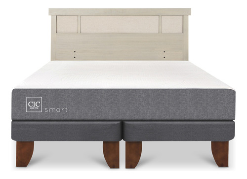 Cama Europea Smart 2 Plazas + Respaldo Dublin Alpino