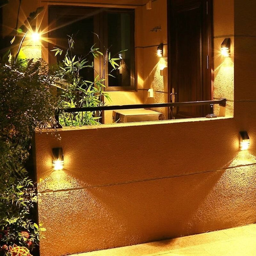 Lampara Solar De Pared 20 Leds Exterior Sensor 2 Piezas